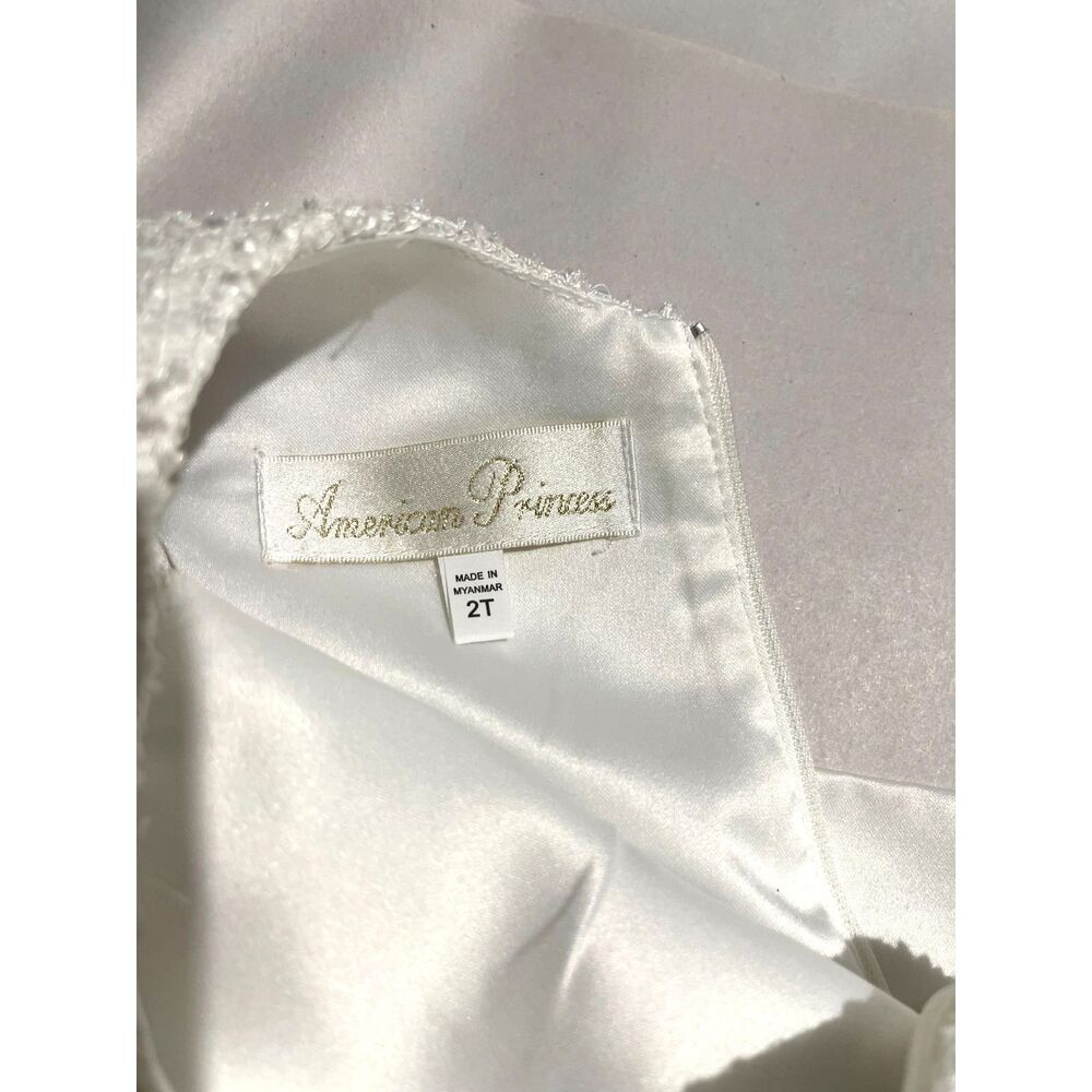 American Princess girls dress flower girl wedding fest formal baptize kids 2T - Picture 3 of 6